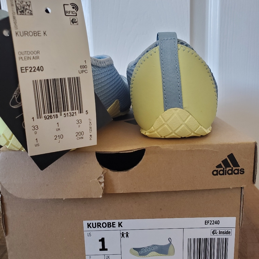Adidas Kurobe Water Shoes Blue and Yellow - Picture 11 of 11
